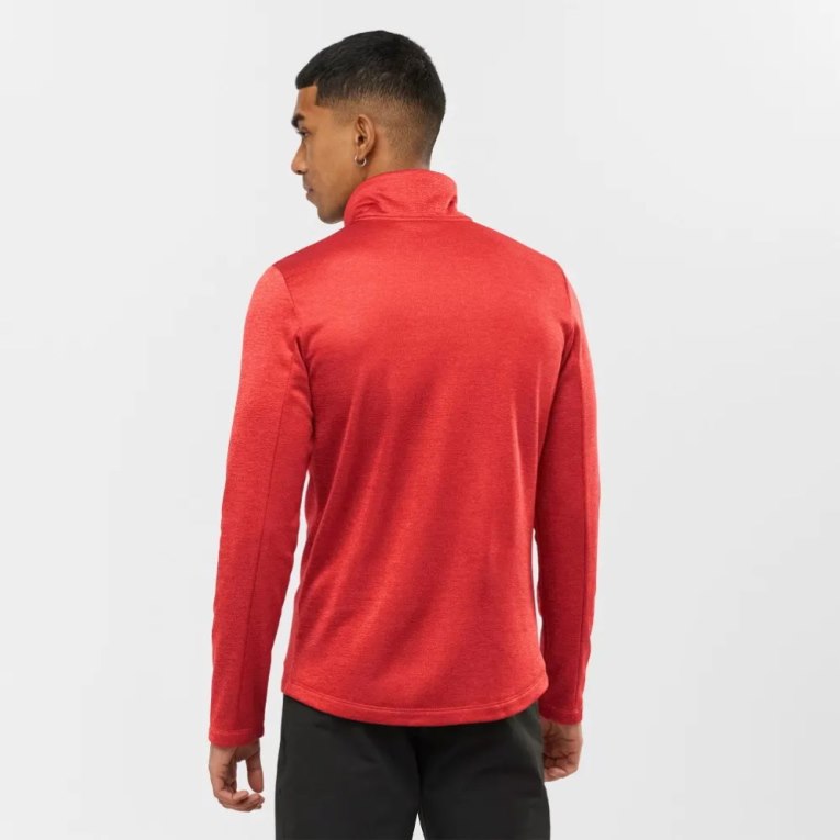 Red Salomon Essential Lightwarm Seamless Half Zip Men's Sweatshirt | PH 42918M